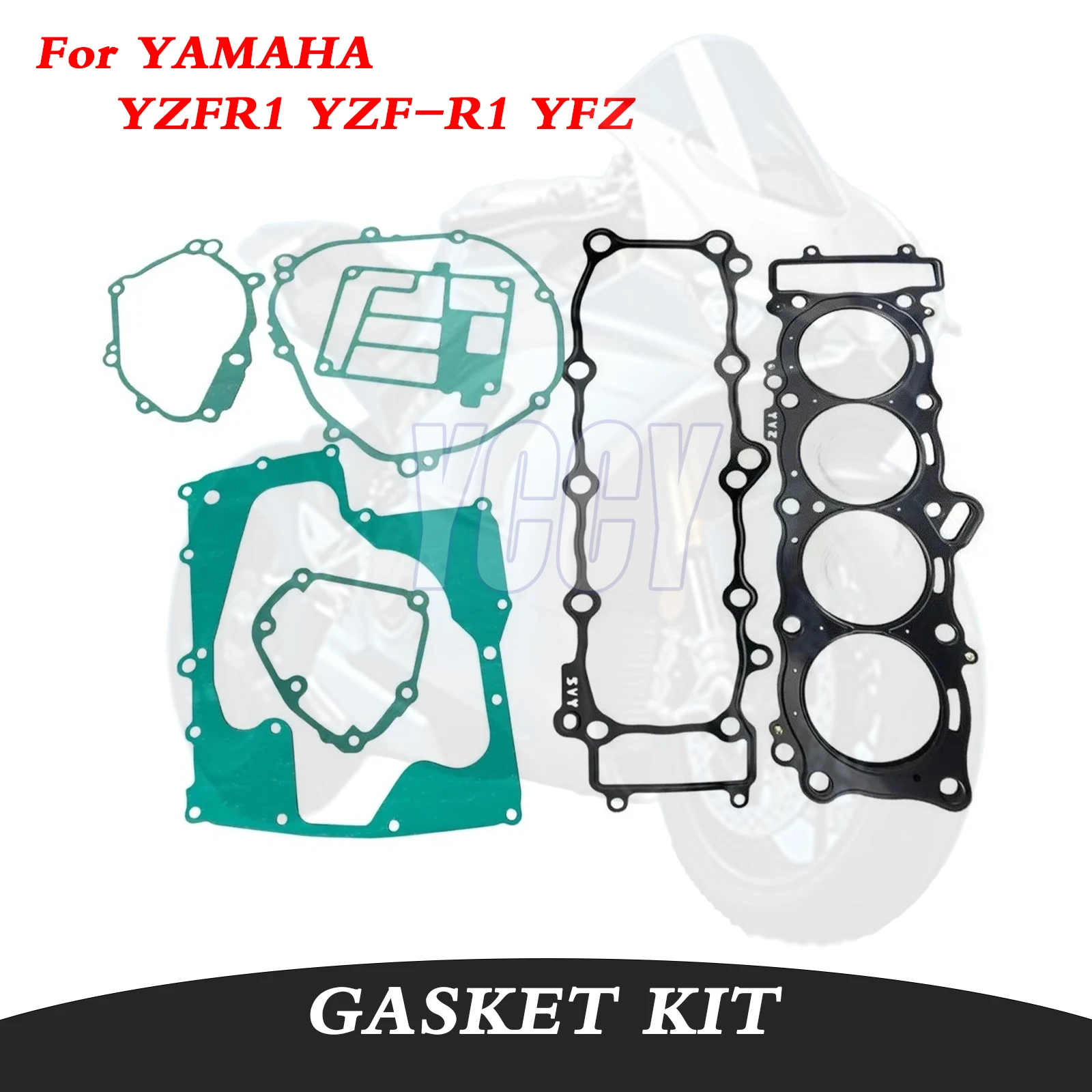 Motorcycle Accessories Cylinder Head Crankcase Cover Oil Pan Gasket Kit Fit For YAMAHA R1 YZFR1 YZF-R1 YFZ 2004-2006 Moto Parts
Motorcycle Accessories Cylinder Head Crankcase Cover Oil Pan Gasket Kit Fit For YAMAHA R1 YZFR1 YZF-R1 YFZ 2004-2006 Moto Parts