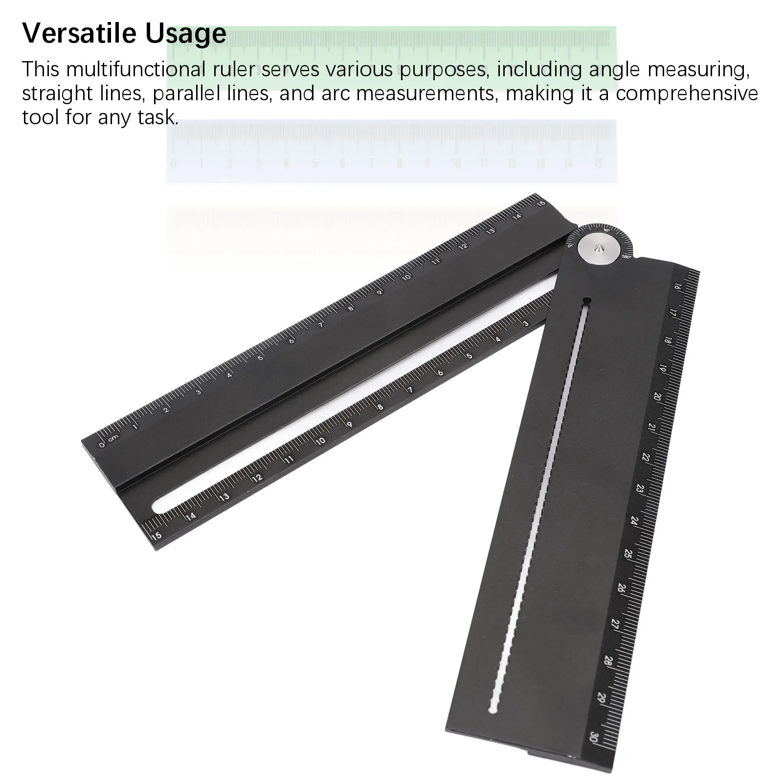 Алюминиевая многофункциональная линейка, измерительная линейка для круговой дуги, измерительная линейка для рисования параллельных линий
Алюминиевая многофункциональная линейка, измерительная линейка для круговой дуги, измерительная линейка для рисования параллельных линий