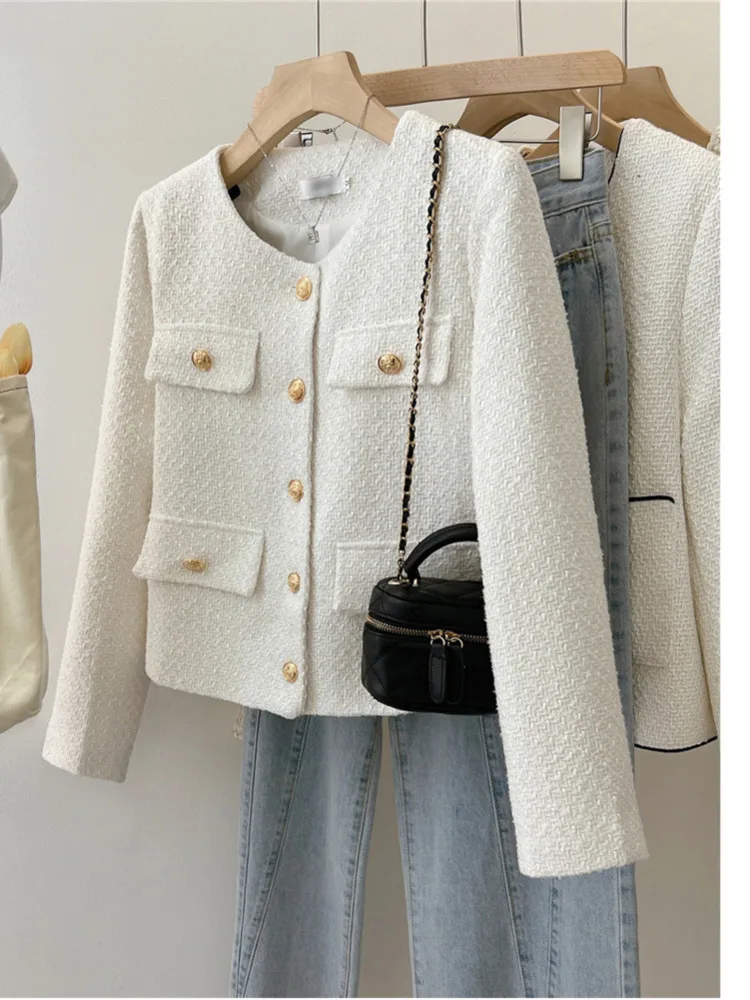 2023 Autumn Coat For Women Elegant Sweet Casual Korea Temperament Chic Tweed Coat Korean Sweet Fragrance Jackets Women Clothing
2023 Autumn Coat For Women Elegant Sweet Casual Korea Temperament Chic Tweed Coat Korean Sweet Fragrance Jackets Women Clothing