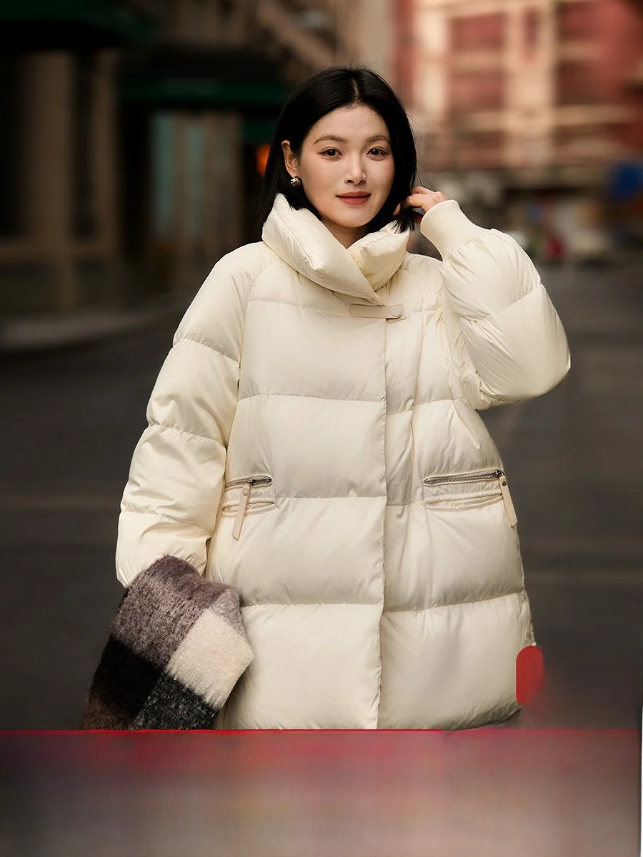 Зимняя теплая куртка из гусиного пуха средней длины, с воротником-стойкой, из полиэфирного волокна, для женщин, для повседневной носки
Зимняя теплая куртка из гусиного пуха средней длины, с воротником-стойкой, из полиэфирного волокна, для женщин, для повседневной носки