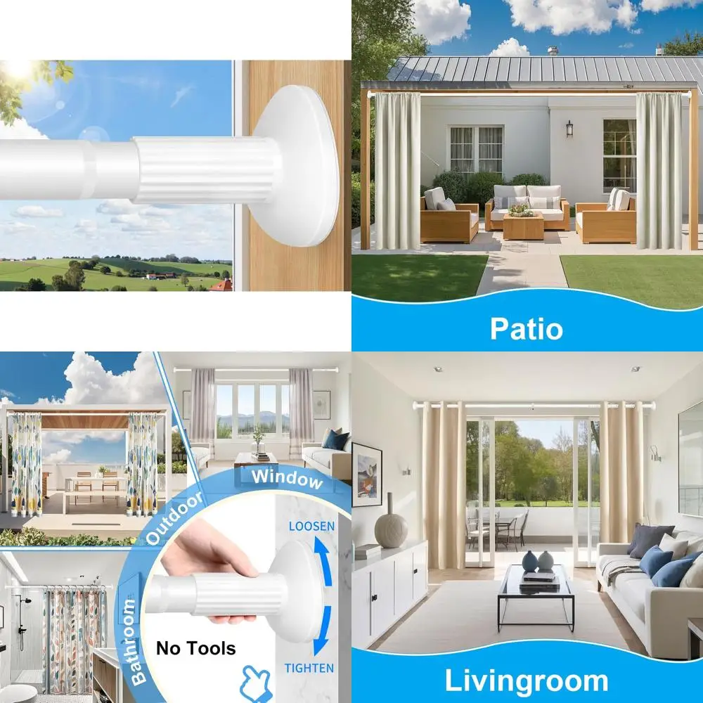 Удлиненный карниз для штор 51-165 дюймов, простая установка, без сверления, не ржавеет, белый
Удлиненный карниз для штор 51-165 дюймов, простая установка, без сверления, не ржавеет, белый