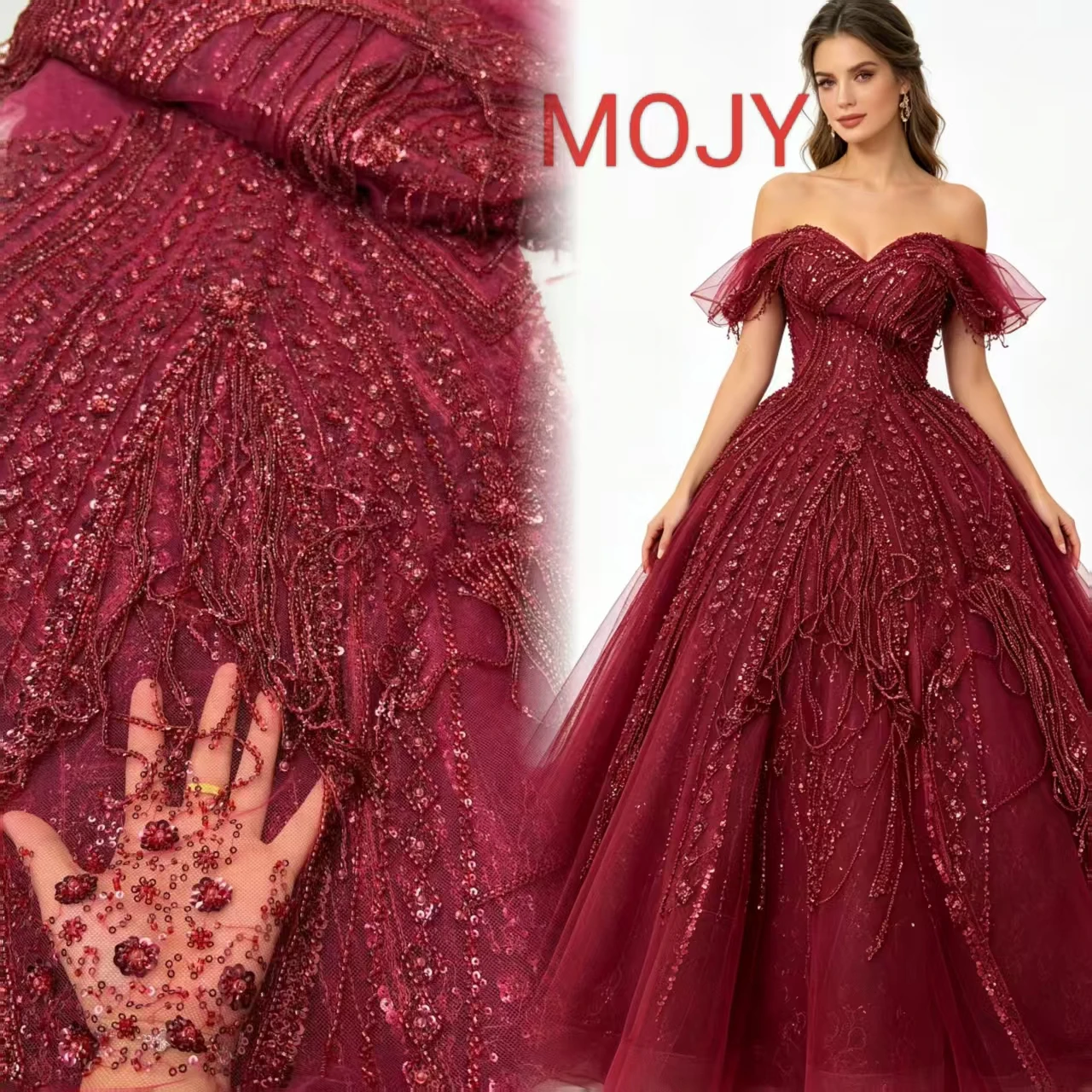 Heavy Beaded Tassel Lace Fabric Geometric Sequins Embroidery Mesh Cloth For Evening Dress Wedding Gown Stage Costume DIY Sewing
Heavy Beaded Tassel Lace Fabric Geometric Sequins Embroidery Mesh Cloth For Evening Dress Wedding Gown Stage Costume DIY Sewing