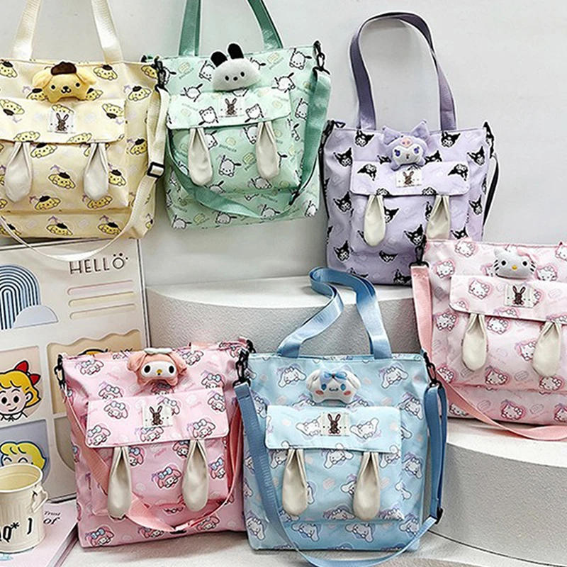 Kawaii Sanrio, школьный портфель, модная женская сумка через плечо Hello Kitty Kuromi Melody, мультяшная вместительная сумка для хранения
Kawaii Sanrio, школьный портфель, модная женская сумка через плечо Hello Kitty Kuromi Melody, мультяшная вместительная сумка для хранения