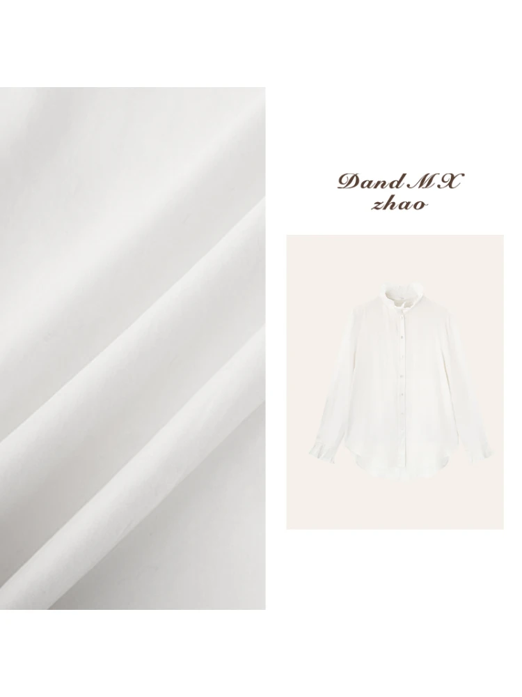 Nana High Waist DMX Court Sle Ruffle Collar irt 79037 Women's Loose Fit Long Sve Thin Copper Ammonia Fiber irt
Nana High Waist DMX Court Sle Ruffle Collar irt 79037 Women's Loose Fit Long Sve Thin Copper Ammonia Fiber irt