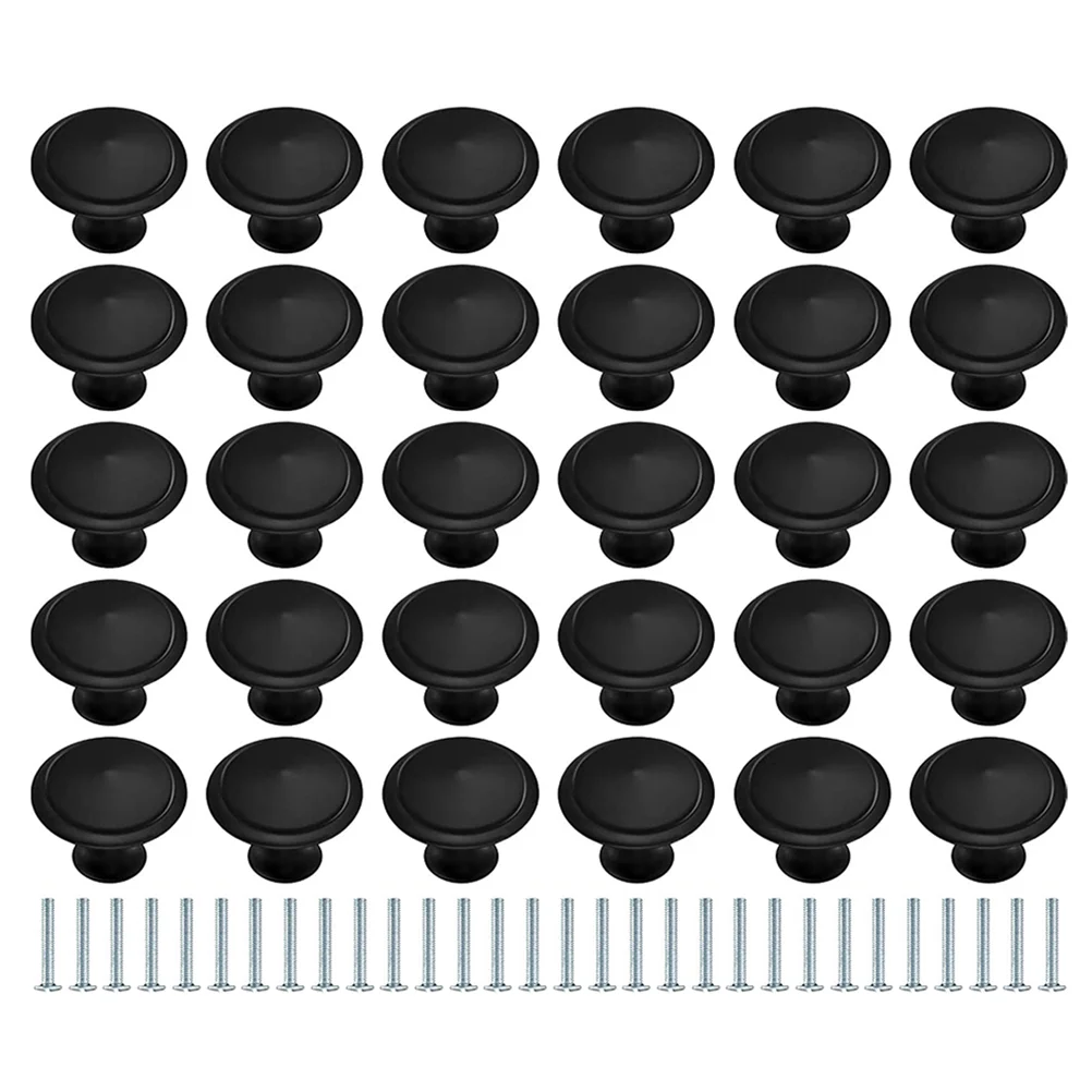 30 Pcs Round Drawer Knob Metal Black Knobs for Kitchen Cabinet Door Single Hole Stainless Steel Pulls
30 Pcs Round Drawer Knob Metal Black Knobs for Kitchen Cabinet Door Single Hole Stainless Steel Pulls