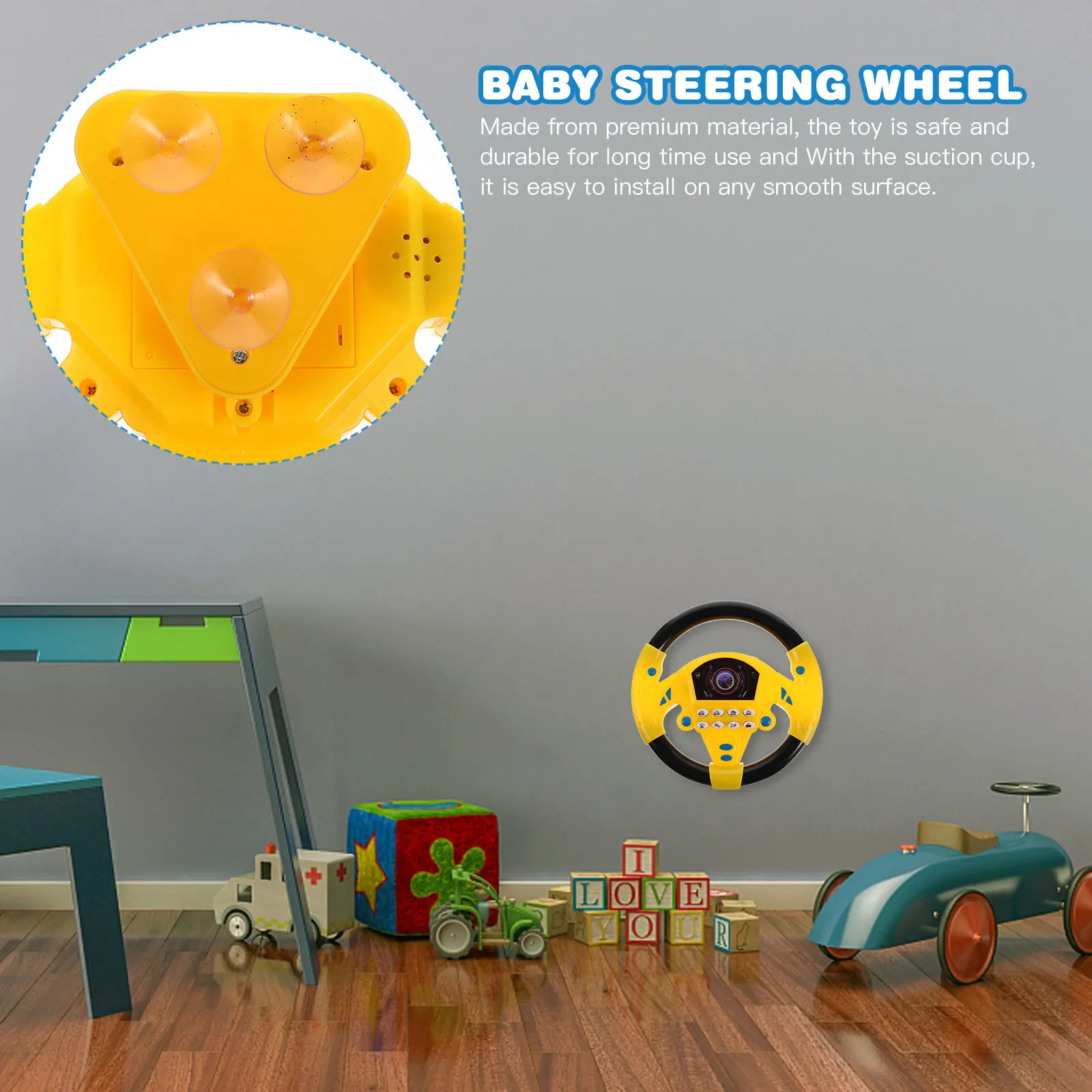 2Pcs Simulation Steering Wheel Driving Educational Plaything Early Learning Baby Development Gift Car Driving Simulation
2Pcs Simulation Steering Wheel Driving Educational Plaything Early Learning Baby Development Gift Car Driving Simulation