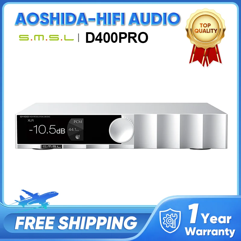 SMSL D400 Pro Audio USB ЦАП AK4499EX+AK4191EQ ЦАП с колбочкой MAQ-CD Декодирование высокого разрешения XMOS XU316 USB-декодер 768 кГц DSD512
SMSL D400 Pro Audio USB ЦАП AK4499EX+AK4191EQ ЦАП с колбочкой MAQ-CD Декодирование высокого разрешения XMOS XU316 USB-декодер 768 кГц DSD512