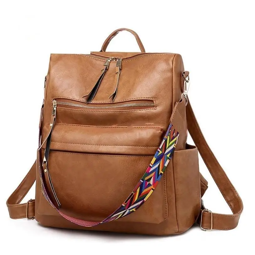 Fashion PU Leather Backpack Women's Shoulder Bag Girls Ladies Soft Handbag Polyester Interior Liner Washable Boston Bag
Fashion PU Leather Backpack Women's Shoulder Bag Girls Ladies Soft Handbag Polyester Interior Liner Washable Boston Bag