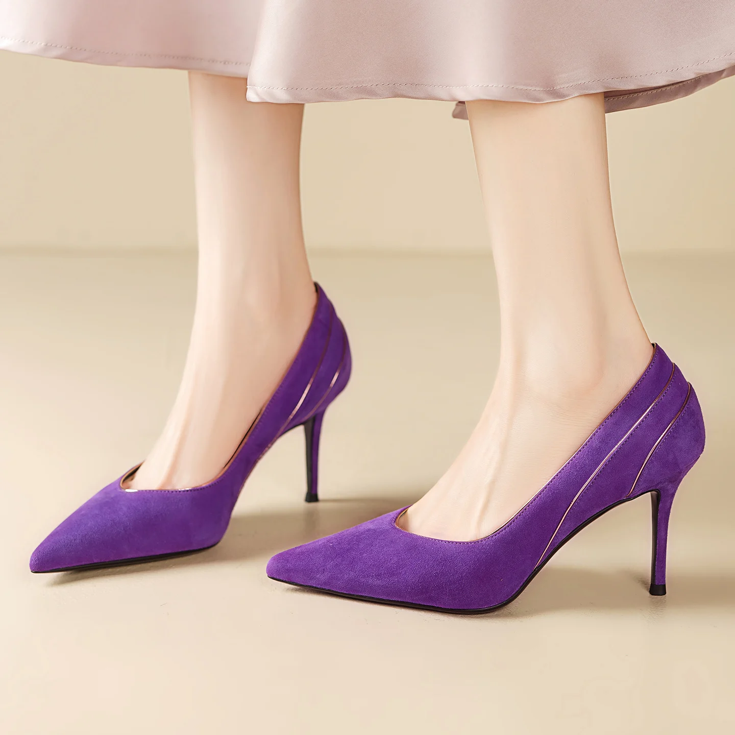 Handmade Genuine Leather Purple Women pumps Pointed Toe High Heel Casual Wedding Purple Fashion Elegant Party Women Shoes
Handmade Genuine Leather Purple Women pumps Pointed Toe High Heel Casual Wedding Purple Fashion Elegant Party Women Shoes