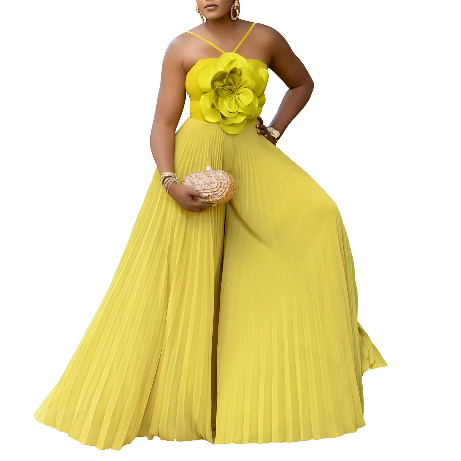 Summer Elegant African Clothes for Women African Sleeveless Polyester Black Yellow Red White Jumpsuit Outfits Africa Clothing
Summer Elegant African Clothes for Women African Sleeveless Polyester Black Yellow Red White Jumpsuit Outfits Africa Clothing