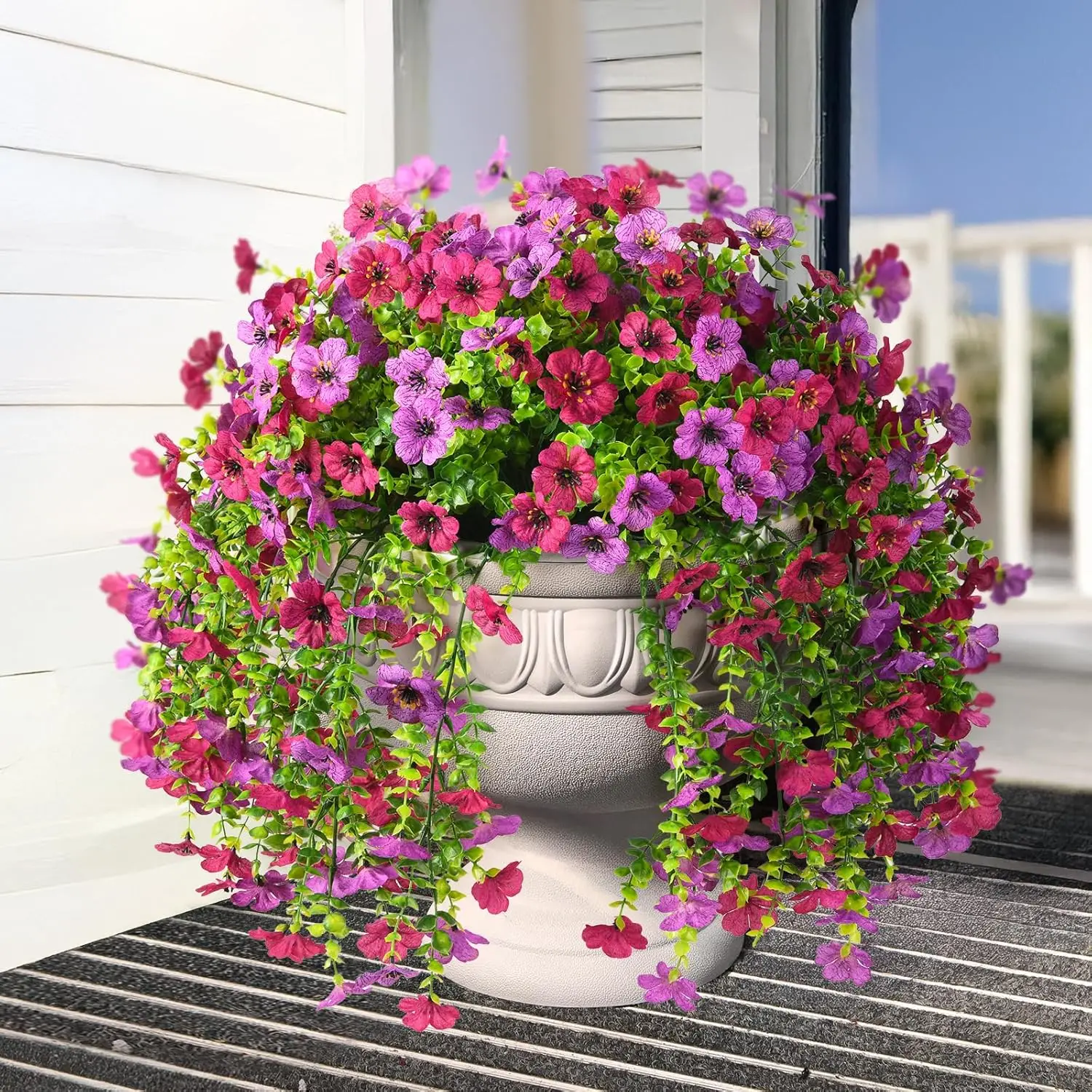 YeeNanee Artificial Violet Hanging Flowers for Outdoors UV Resistant with Green Leaves Outside Home Planter Porch Patio Decor
YeeNanee Artificial Violet Hanging Flowers for Outdoors UV Resistant with Green Leaves Outside Home Planter Porch Patio Decor