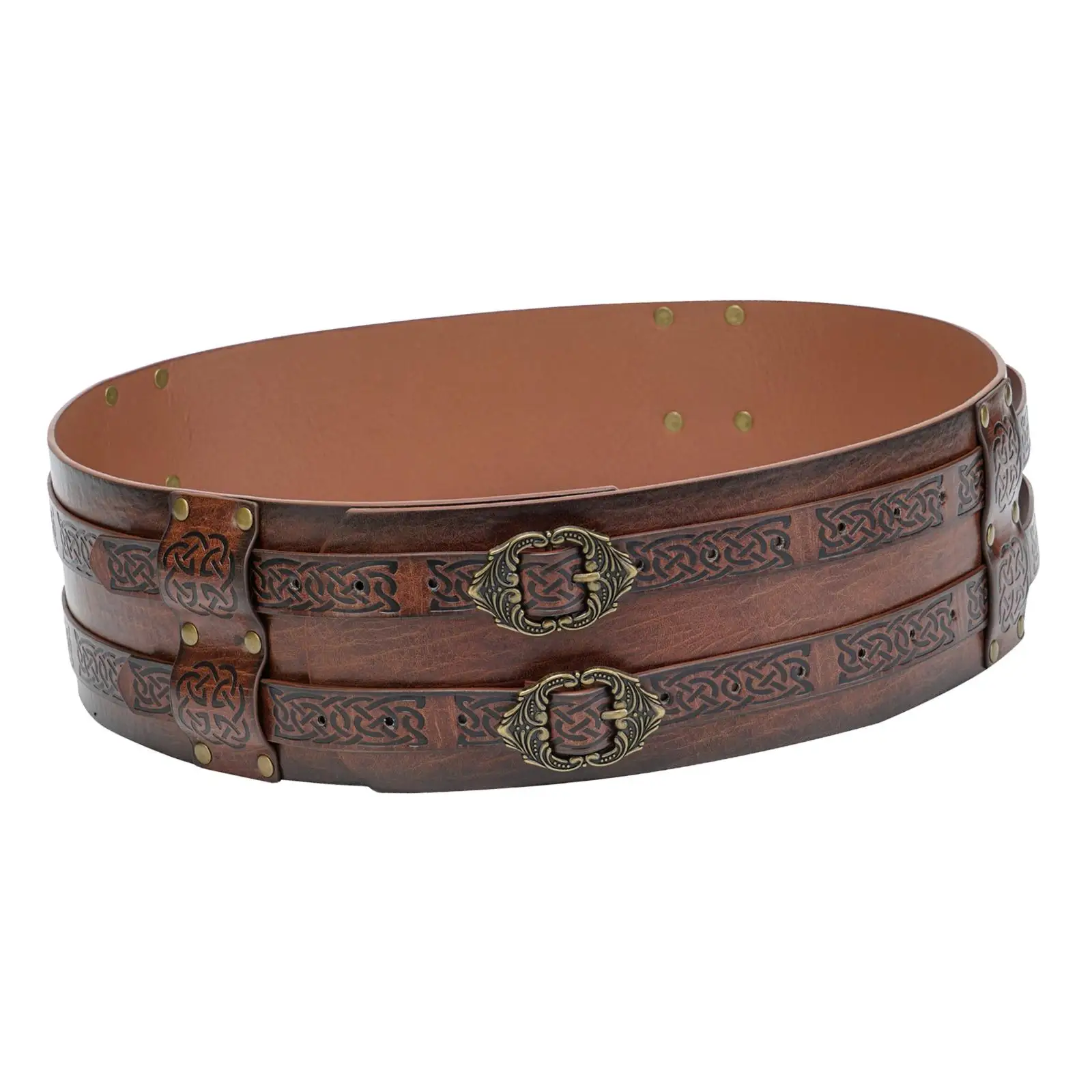Men Wide Belt Rivet Costume Knot Embossed Knight Corset Belt Retro Style Cosplay Medieval Belt, Dark Brown
Men Wide Belt Rivet Costume Knot Embossed Knight Corset Belt Retro Style Cosplay Medieval Belt, Dark Brown