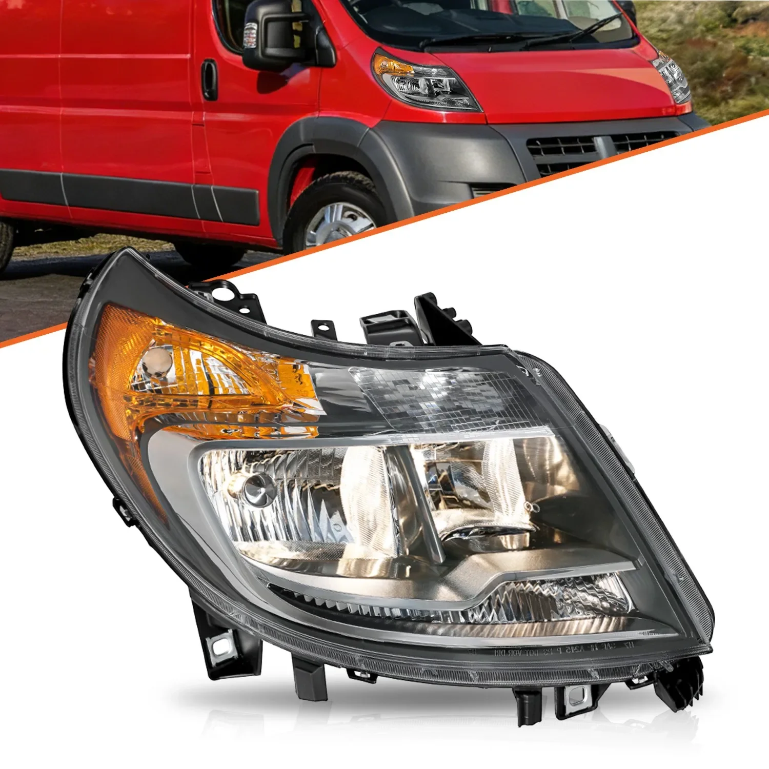 For 2014-2022 Dodge Ram ProMaster 1500/2500/3500 Headlights w/DRL Right Side
For 2014-2022 Dodge Ram ProMaster 1500/2500/3500 Headlights w/DRL Right Side
