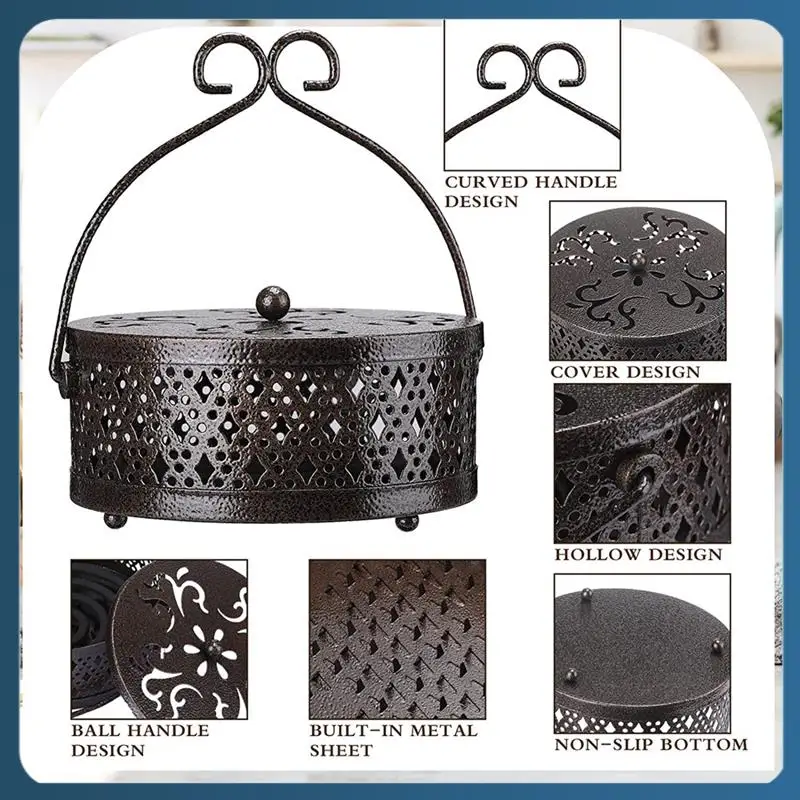 AB02 4PCS Incense Coil Holder Bronze Retro Portable Hanging Incense Burner Holder With Handle Round Incense Holder
AB02 4PCS Incense Coil Holder Bronze Retro Portable Hanging Incense Burner Holder With Handle Round Incense Holder