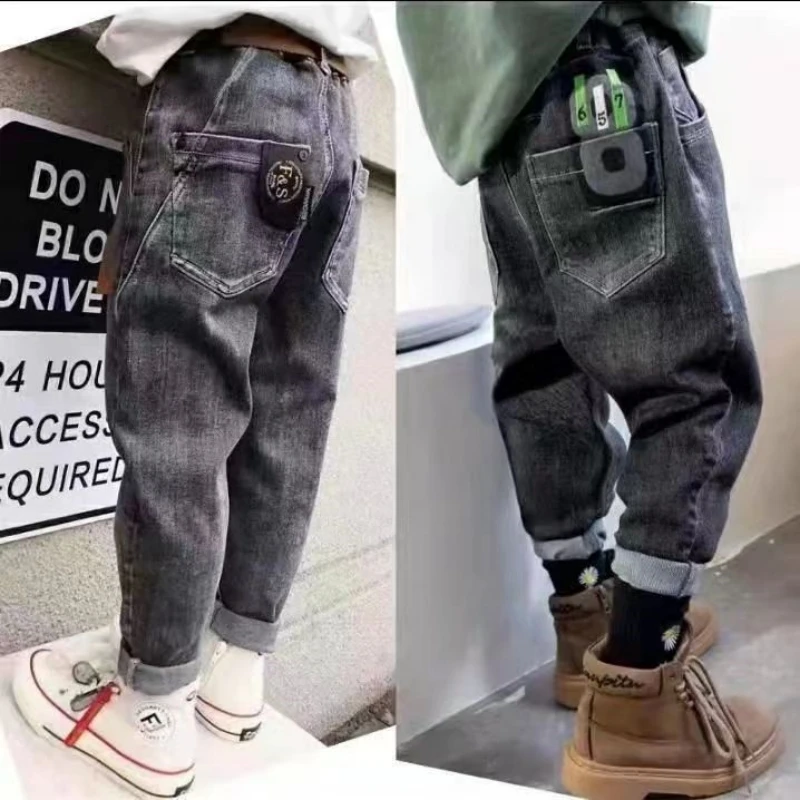 2023 Boys' Stretch Jeans New Loose Fashion Versatile Pants Spring and Autumn Boys' Handsome Clothing Denim Pants
2023 Boys' Stretch Jeans New Loose Fashion Versatile Pants Spring and Autumn Boys' Handsome Clothing Denim Pants