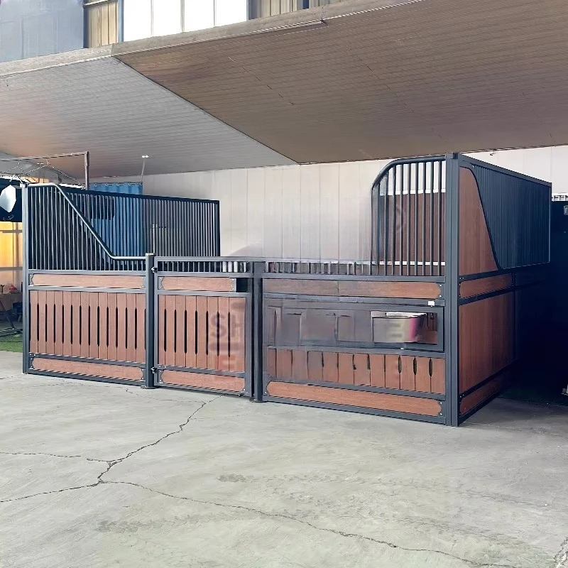 Modern Equine Shelter Modular Horse Barns Portable Metal Horse Stalls for Sale
Modern Equine Shelter Modular Horse Barns Portable Metal Horse Stalls for Sale