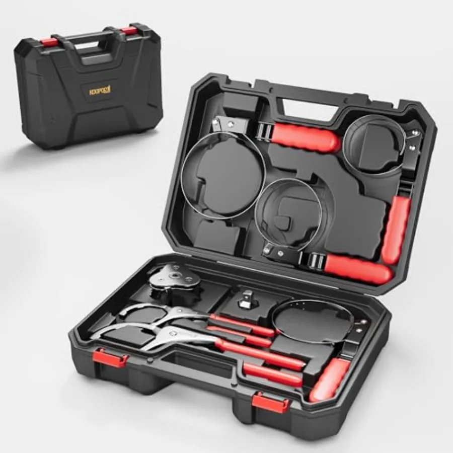 Oil Filter Wrench Set, 8 Piece Adjustable Oil Filter Pliers 2-3/4" to 5-1/4", 9" and 12" Universal Oil Filter Removal Tool with
Oil Filter Wrench Set, 8 Piece Adjustable Oil Filter Pliers 2-3/4" to 5-1/4", 9" and 12" Universal Oil Filter Removal Tool with