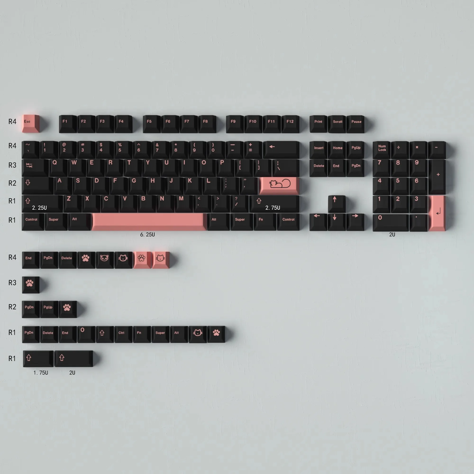 keycaps gray powder large full set original height PBT heat sublimation mechanical keyboard caps 64/75/87/96
keycaps gray powder large full set original height PBT heat sublimation mechanical keyboard caps 64/75/87/96