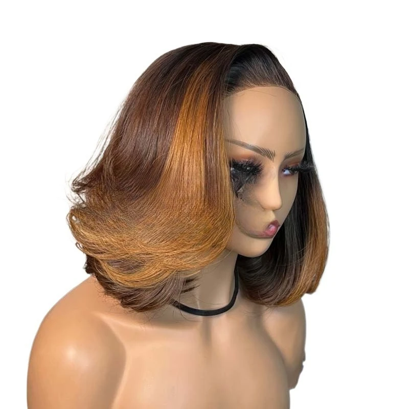 High definition lace front wig short cut original original Indian hair glueless transparent lace highlight color
High definition lace front wig short cut original original Indian hair glueless transparent lace highlight color
