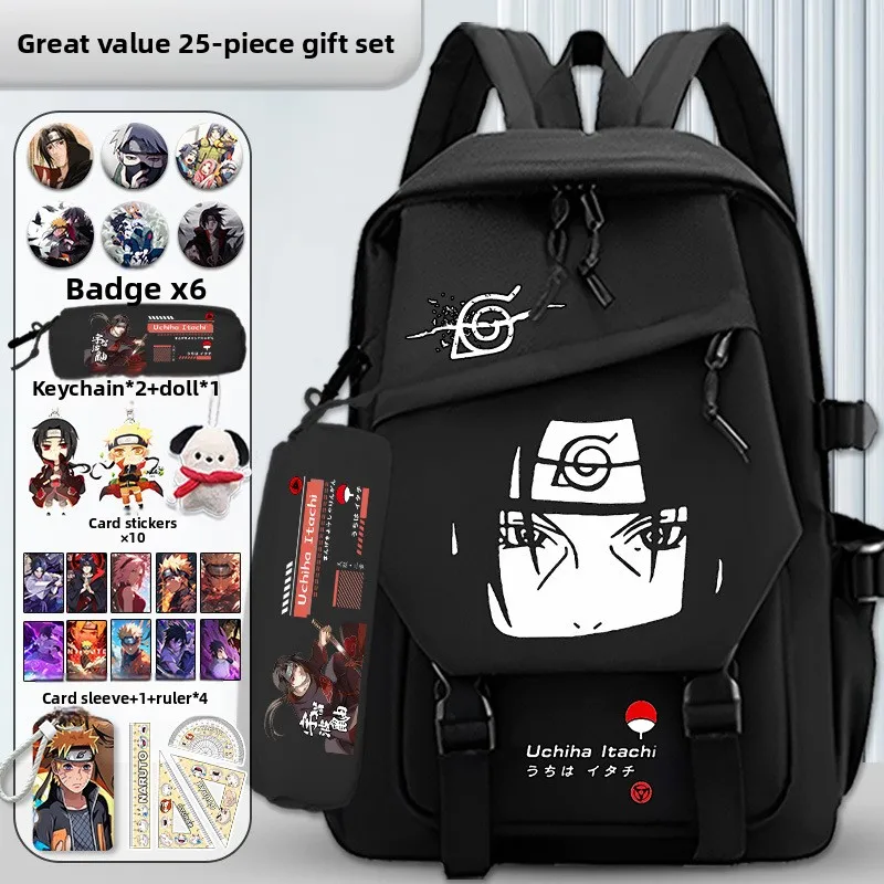 Naruto Uchiha Sasuke Anime bag Co Branded Male and female students schoolbag backpack small cartoon laptop travel backpack
Naruto Uchiha Sasuke Anime bag Co Branded Male and female students schoolbag backpack small cartoon laptop travel backpack