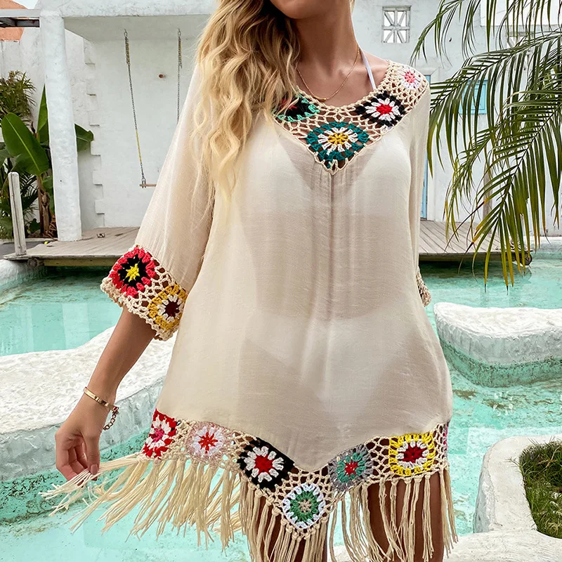 new beach dress 2025 vestidos para mujer summer seaside vacation dress fashion hollow Fringed hem dress short dresses for woman
new beach dress 2025 vestidos para mujer summer seaside vacation dress fashion hollow Fringed hem dress short dresses for woman