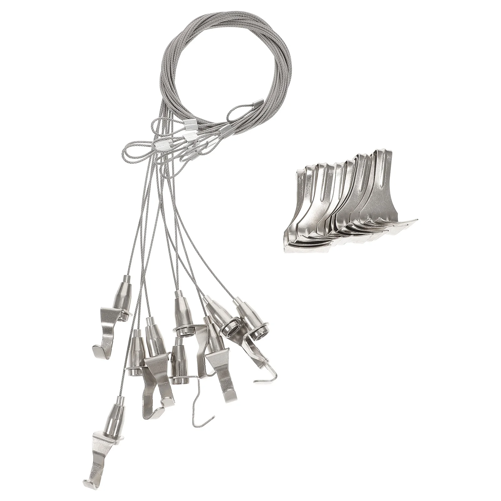 10PCS Heavy Duty Stainless Steel Wire Picture Hanging Kit Wall Hanging Hooks Installation for Artwork Exhibition Gallery
10PCS Heavy Duty Stainless Steel Wire Picture Hanging Kit Wall Hanging Hooks Installation for Artwork Exhibition Gallery