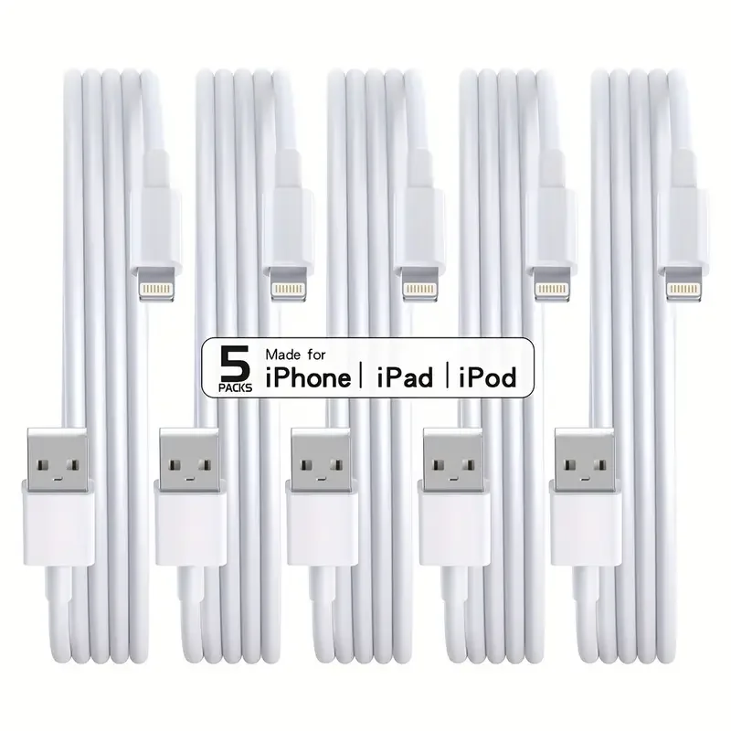 5PCS MFi Certified Fast Charging USB A to Lightning TPE Cable 20W Fast Charging Data Transfer for iPhone 14 13 12 11 Pro X
5PCS MFi Certified Fast Charging USB A to Lightning TPE Cable 20W Fast Charging Data Transfer for iPhone 14 13 12 11 Pro X