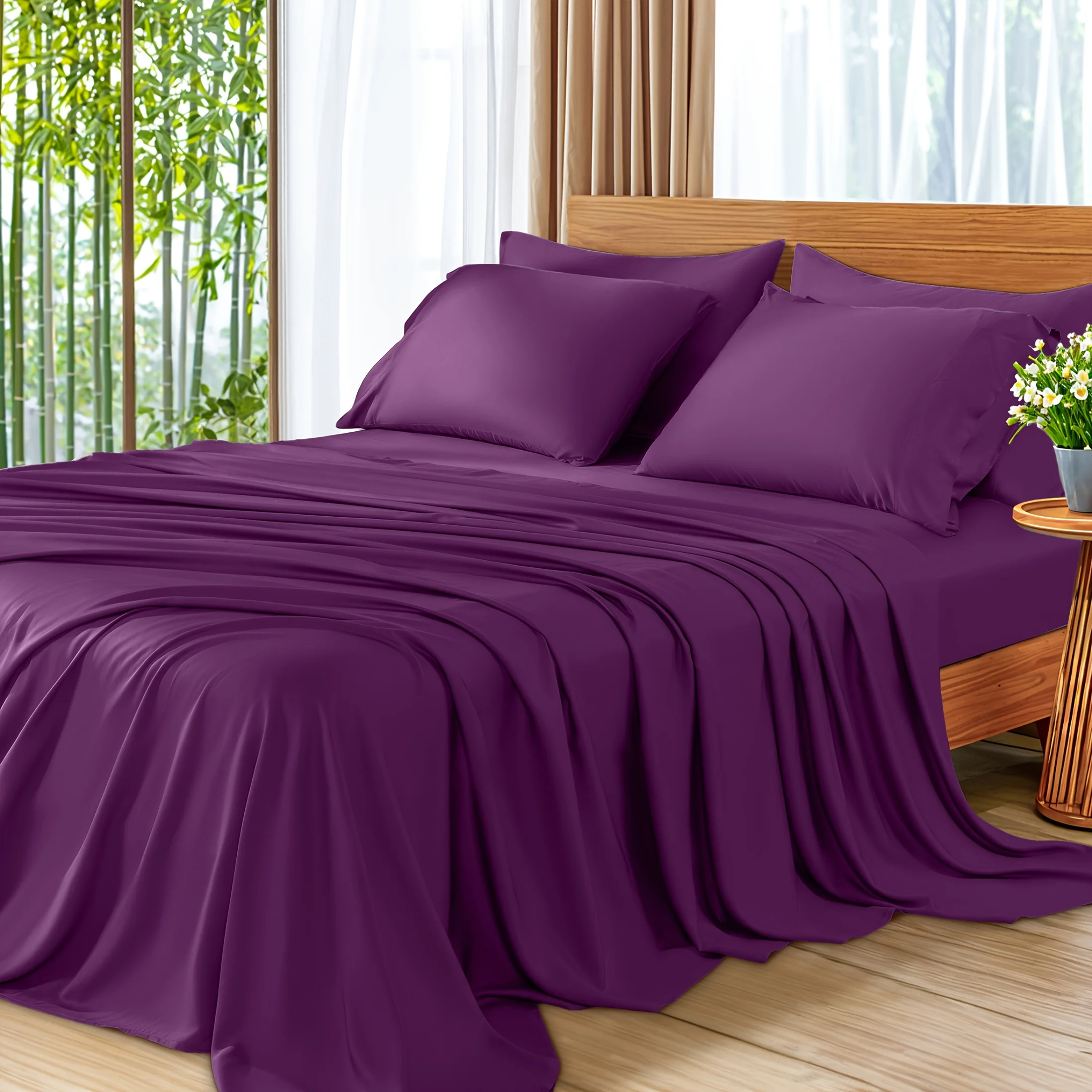 us6pcs Cooling Bamboo Bed Sheet Set, Deep Pocket 16" Bed Sheet, Luxury Soft Hotel Sheet Setd
us6pcs Cooling Bamboo Bed Sheet Set, Deep Pocket 16" Bed Sheet, Luxury Soft Hotel Sheet Setd
