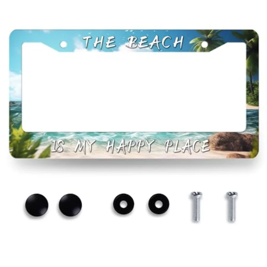 The Beach is My Happy Place License Plate Frame Beach Palm Tree Hawaii License Plate Stainless Steel Colorful Car Accessory Fun
The Beach is My Happy Place License Plate Frame Beach Palm Tree Hawaii License Plate Stainless Steel Colorful Car Accessory Fun