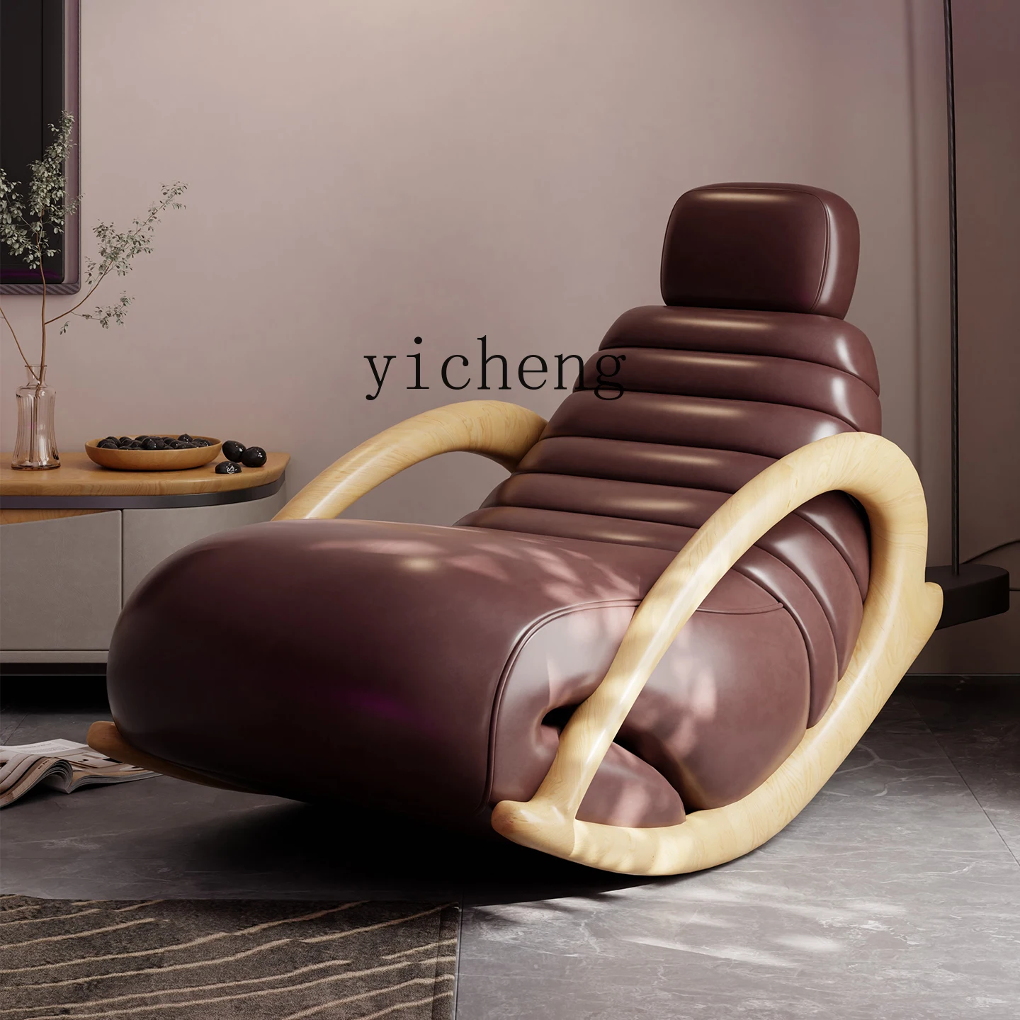 LSL Living Room Lazy Sofa Balcony Leisure Rocking Chair Genuine Leather Vintage Single Chair 
LSL Living Room Lazy Sofa Balcony Leisure Rocking Chair Genuine Leather Vintage Single Chair