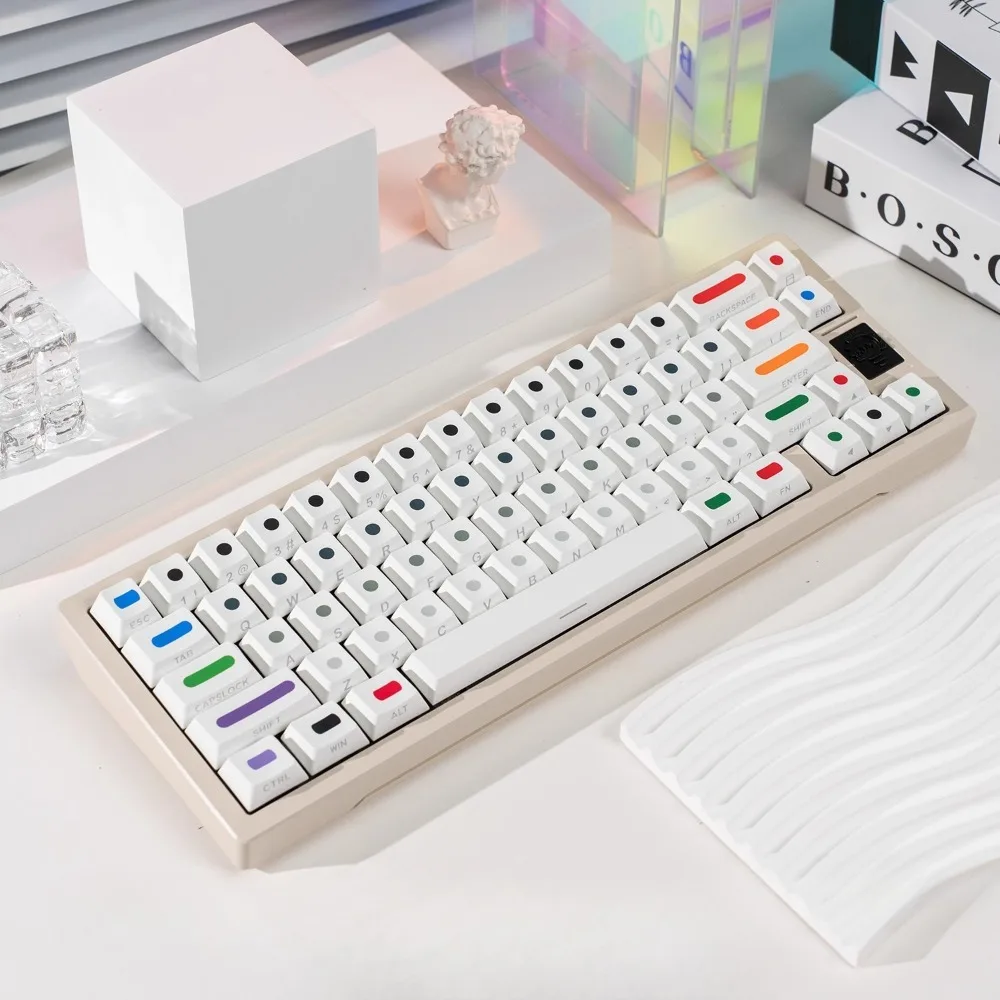 Simple White Dots Keycaps 128 Keys PBT Double Shot Molding Custom Backlit Keycaps Cherry Profile KeyCap for Mechanical Keyboard
Simple White Dots Keycaps 128 Keys PBT Double Shot Molding Custom Backlit Keycaps Cherry Profile KeyCap for Mechanical Keyboard