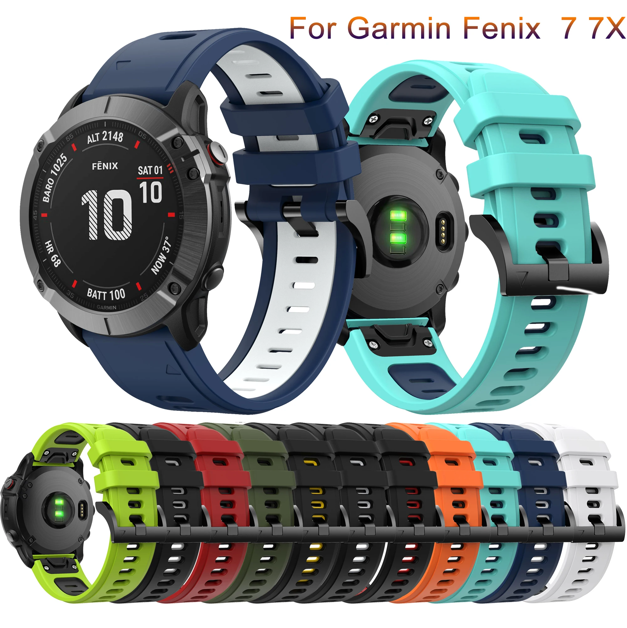 Ремешок силиконовый для наручных часов Garmin Fenix 7X 6X 6xpro 5X Easyfit, спортивный быстросъемный браслет для Garmin Fenix 3 HR, 26 мм
Ремешок силиконовый для наручных часов Garmin Fenix 7X 6X 6xpro 5X Easyfit, спортивный быстросъемный браслет для Garmin Fenix 3 HR, 26 мм