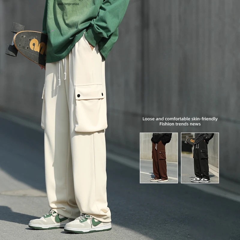 Cargo Pants Man's High Waist Drawstring Fashion Workwear Casual Trousers Trend Slim High Street Straight Ninth Pants Streetwear
Cargo Pants Man's High Waist Drawstring Fashion Workwear Casual Trousers Trend Slim High Street Straight Ninth Pants Streetwear