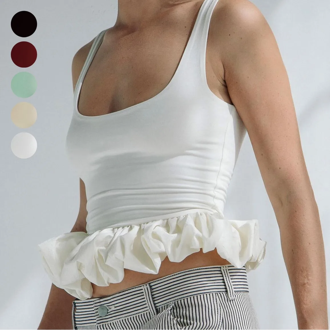 Женский модный повседневный жилет-топ 2025 года, весенний сезон, из других материалов, 100% бесшовный, хит продаж, трендовая одежда для женщин
Женский модный повседневный жилет-топ 2025 года, весенний сезон, из других материалов, 100% бесшовный, хит продаж, трендовая одежда для женщин