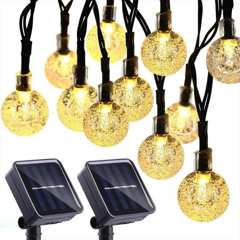 5/7/12M Fairy Outdoor Solar String Lights 8 Modes LED Bubble Ball Christmas Tree Garland for Home Garden Wedding Decoration
5/7/12M Fairy Outdoor Solar String Lights 8 Modes LED Bubble Ball Christmas Tree Garland for Home Garden Wedding Decoration