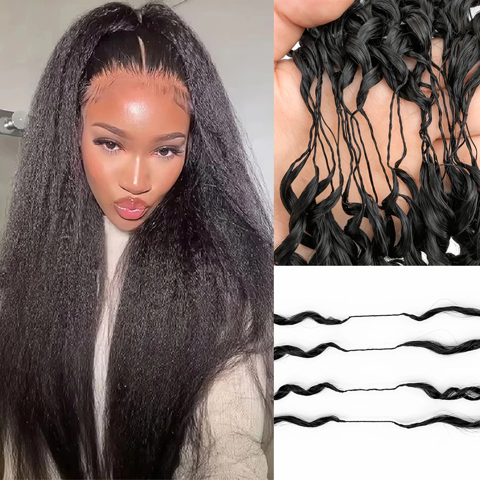 Кудрявые прямые вязанные крючком волосы без узлов, предварительно разделенные крючком пучки волос, наращивание, невидимый узел, человеческие волосы для плетения
Кудрявые прямые вязанные крючком волосы без узлов, предварительно разделенные крючком пучки волос, наращивание, невидимый узел, человеческие волосы для плетения