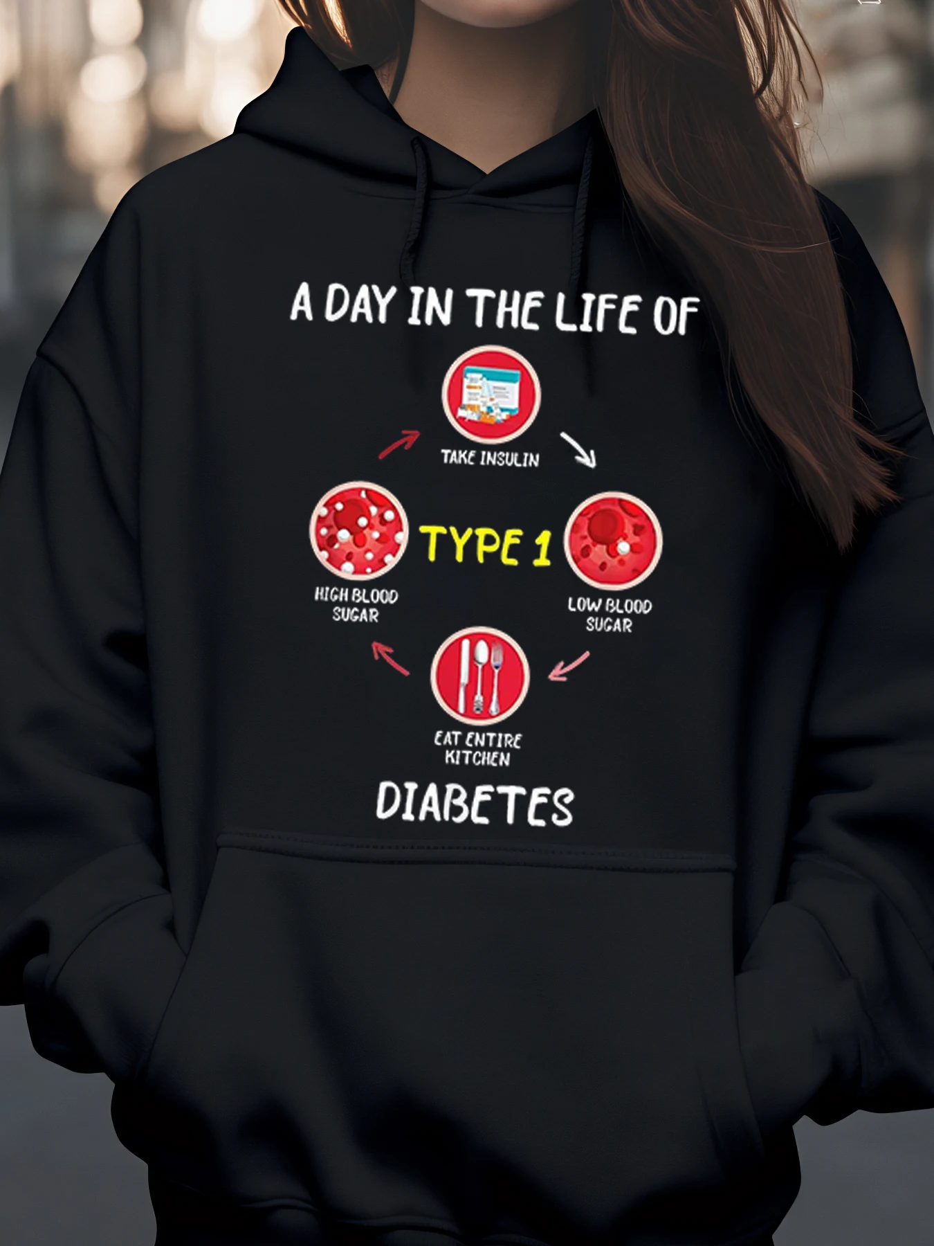 Толстовка с графическим принтом для повседневного ношения, тип 1, одежда для поддержки диабета, повседневная толстовка унисекс
Толстовка с графическим принтом для повседневного ношения, тип 1, одежда для поддержки диабета, повседневная толстовка унисекс