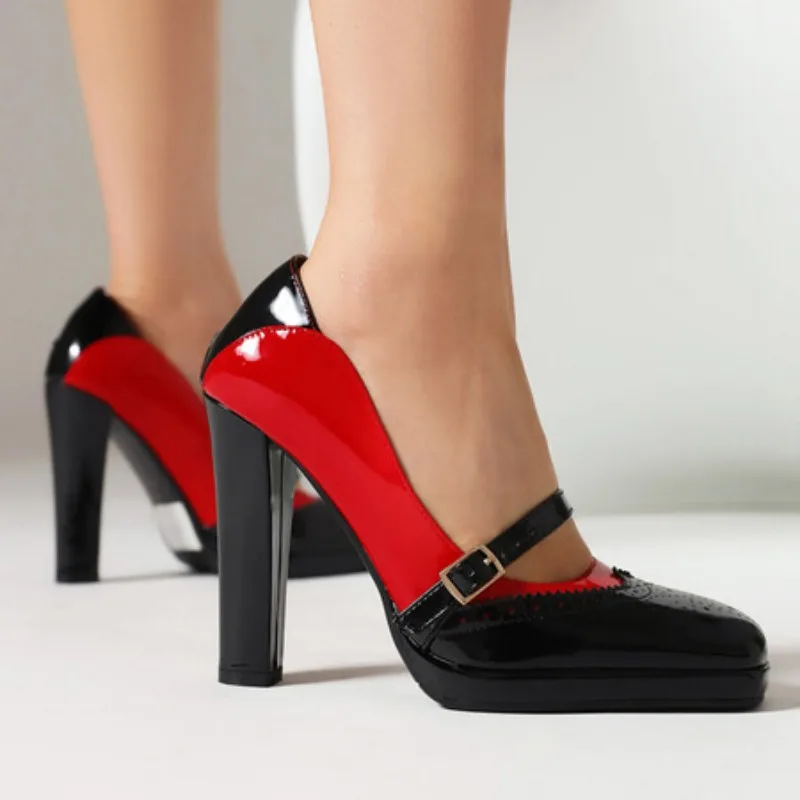 Spring and Autumn Fashion Square Head High-heeled Women's Shoes Shallow Mouth Color Matching Occupation Thick Heel Women Shoes
Spring and Autumn Fashion Square Head High-heeled Women's Shoes Shallow Mouth Color Matching Occupation Thick Heel Women Shoes