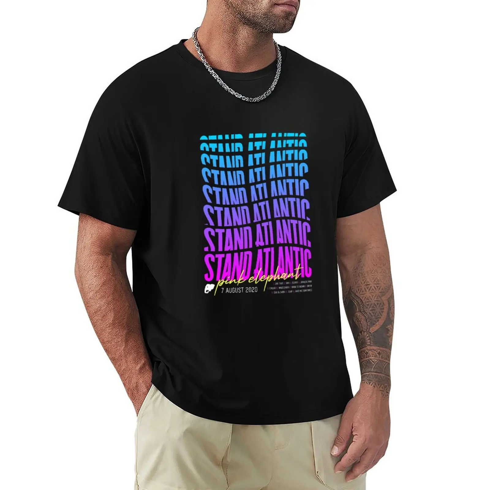 Stand Atlantic Pink Elephant T-Shirt topping Clothing anime stuff Funny t-shirts Men's cotton t-shirt
Stand Atlantic Pink Elephant T-Shirt topping Clothing anime stuff Funny t-shirts Men's cotton t-shirt