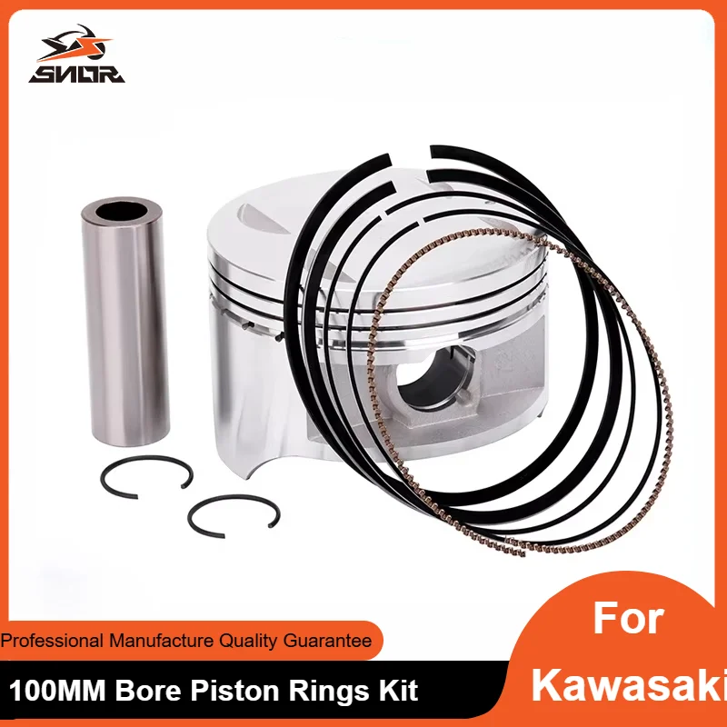 SNOR Motorcycle 100mm Cylinder Bore Piston Rings Kit For Kawasaki KL650 KLR650 Engine Parts New Edition 13001-0121 13008-0033
SNOR Motorcycle 100mm Cylinder Bore Piston Rings Kit For Kawasaki KL650 KLR650 Engine Parts New Edition 13001-0121 13008-0033
