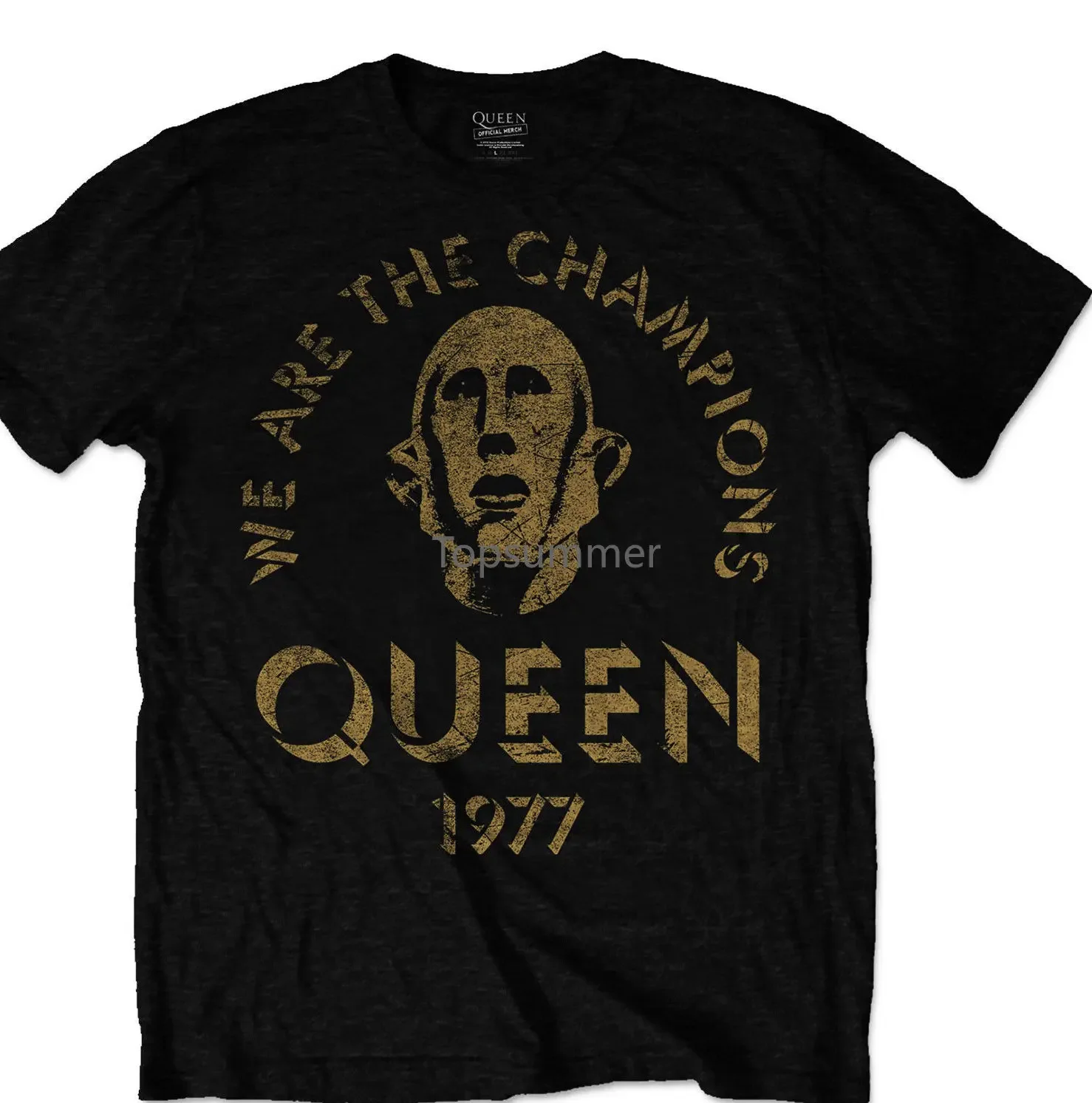 T Shirt Queen News Of The World We Are The Champions 1977 Short Sleeve 100% Cotton Man Tee Tops
T Shirt Queen News Of The World We Are The Champions 1977 Short Sleeve 100% Cotton Man Tee Tops