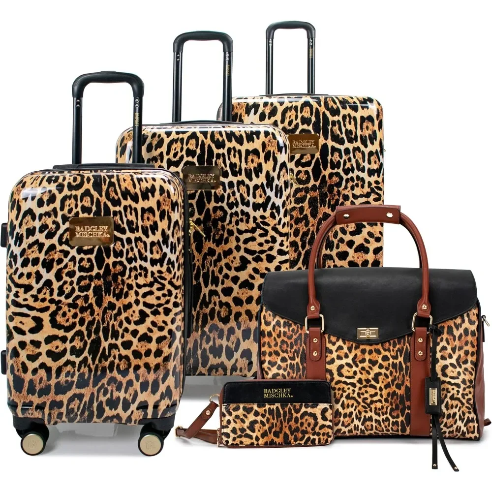 Badgley Mischka Leopard Комплект из трех предметов расширяемый жесткий корпус из АБС-пластика | Weekender | Комплект поясной сумки
Badgley Mischka Leopard Комплект из трех предметов расширяемый жесткий корпус из АБС-пластика | Weekender | Комплект поясной сумки