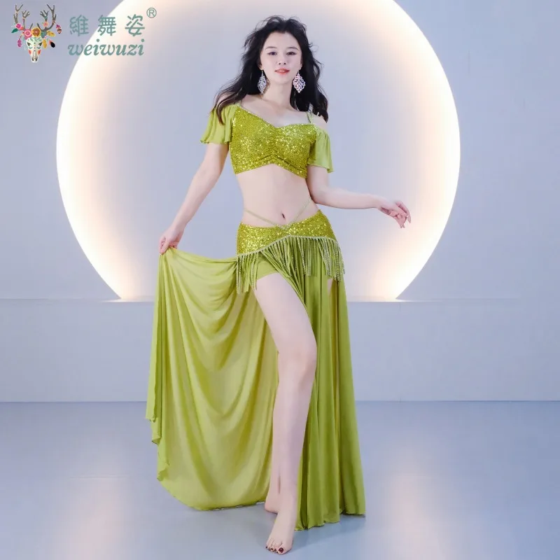 Women Belly Dance Practice Costumes Comfortable Sequin Mesh Short Top+skirt Outfit Oriental Dance Professional Training Suit
Women Belly Dance Practice Costumes Comfortable Sequin Mesh Short Top+skirt Outfit Oriental Dance Professional Training Suit