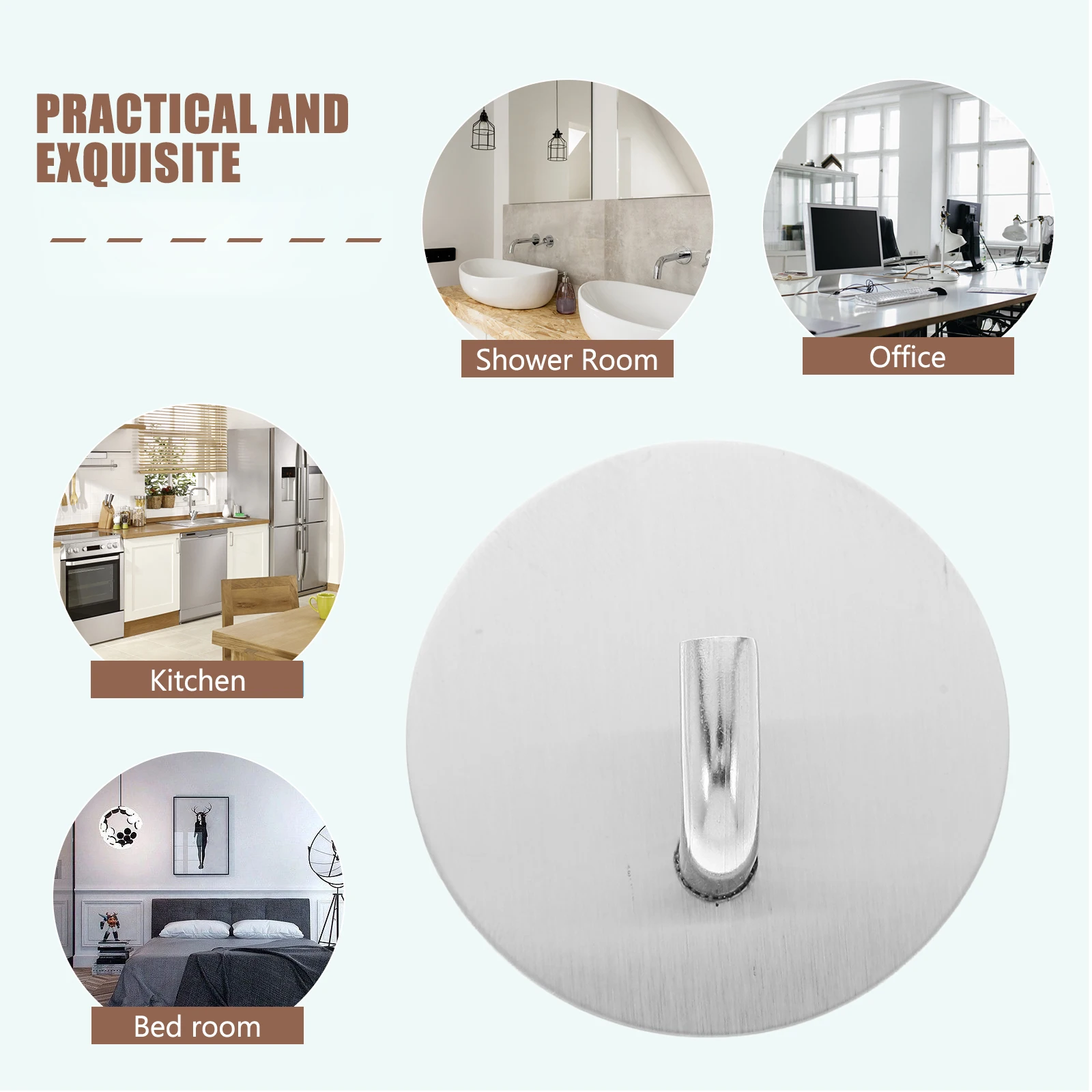 4pcs Stainless Steel Hooks Adhesive Wall Mount Heavy Duty Bathroom Towel Hangers Shower Hooks Smooth Surface Compatibility
4pcs Stainless Steel Hooks Adhesive Wall Mount Heavy Duty Bathroom Towel Hangers Shower Hooks Smooth Surface Compatibility