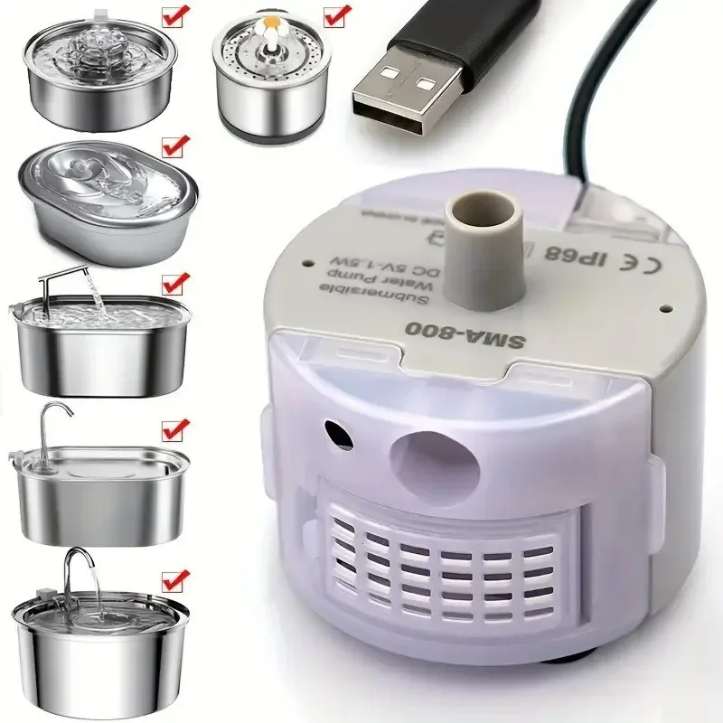 Water Pump For Pet Fountain water dispenser Pump for Stainless Steel Cat Water Dispenser USB Water Pump Replacement Pump
Water Pump For Pet Fountain water dispenser Pump for Stainless Steel Cat Water Dispenser USB Water Pump Replacement Pump
