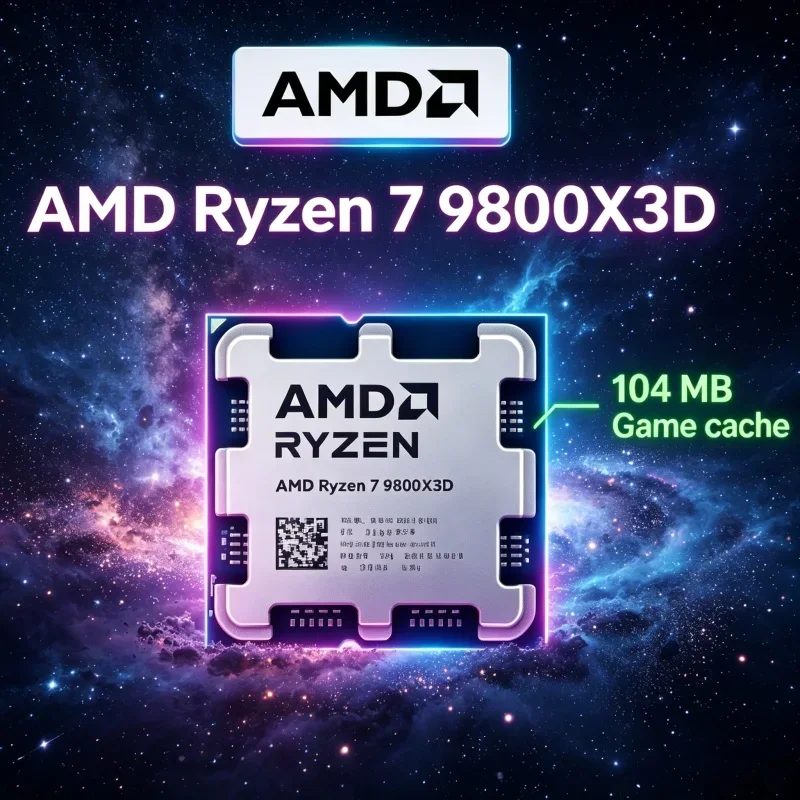 Ryzen 7 9800X3D 8 Core 4.7G To 5.2G 96MB L3 AM5 4nm Supports DDR5 120W No Fan Overclock God CPU
Ryzen 7 9800X3D 8 Core 4.7G To 5.2G 96MB L3 AM5 4nm Supports DDR5 120W No Fan Overclock God CPU