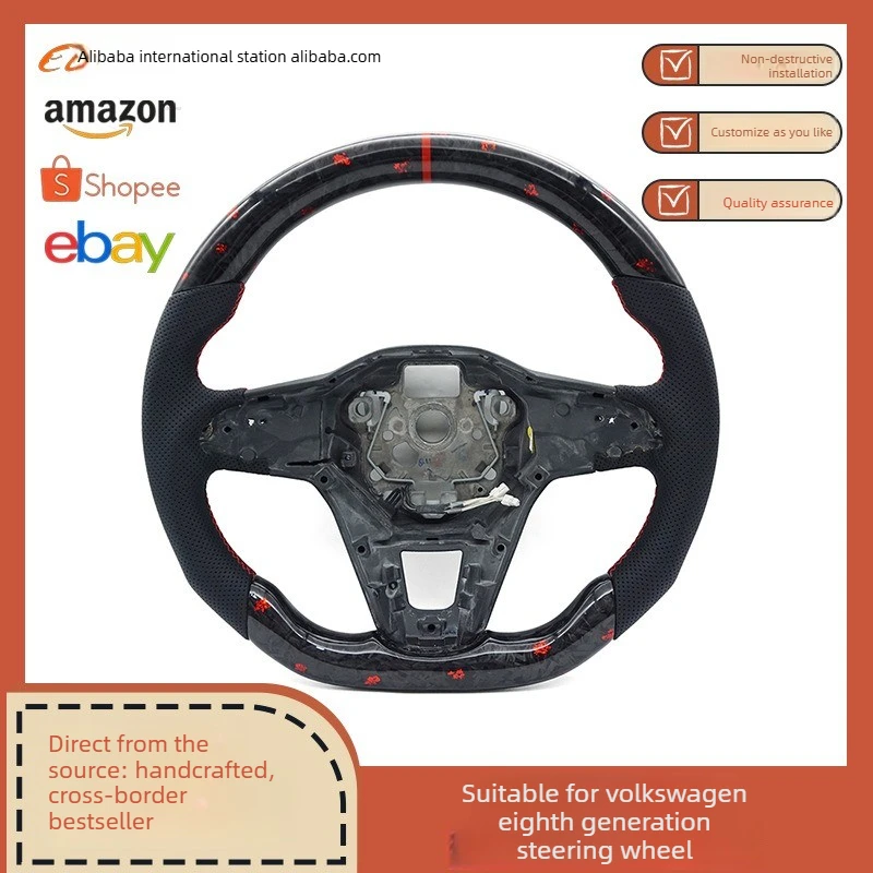 Suitable for Golf8 MK8 Golf 8 Red Foil Carbon Fiber RLINE Sports Steering Wheel with Red Positive Label
Suitable for Golf8 MK8 Golf 8 Red Foil Carbon Fiber RLINE Sports Steering Wheel with Red Positive Label
