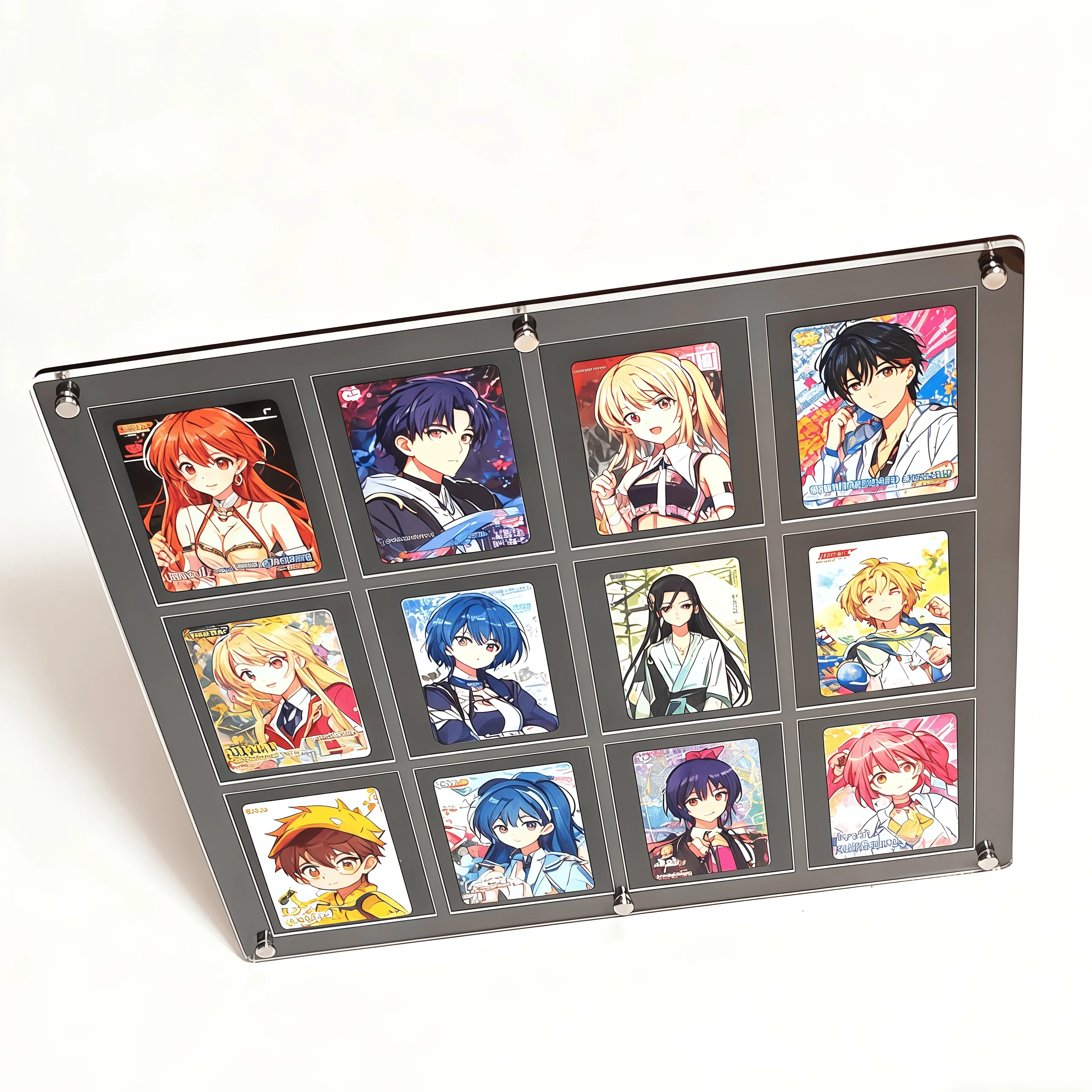 Черная подставка для дисплея PTCG, рамка для фотографий Polaroid, можно поставить карты для сбора персонажей аниме, дополнительный экшн, кирпич, 12 слотов
Черная подставка для дисплея PTCG, рамка для фотографий Polaroid, можно поставить карты для сбора персонажей аниме, дополнительный экшн, кирпич, 12 слотов