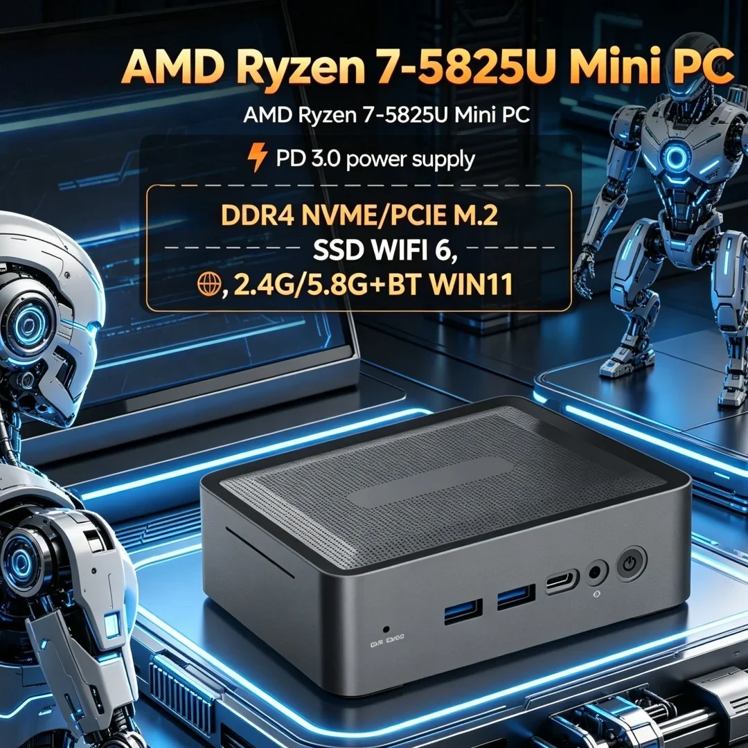 Stable Multi-task Operation Mini PC R7 5825U Low Heat Design Company Daily Office Equipment
Stable Multi-task Operation Mini PC R7 5825U Low Heat Design Company Daily Office Equipment