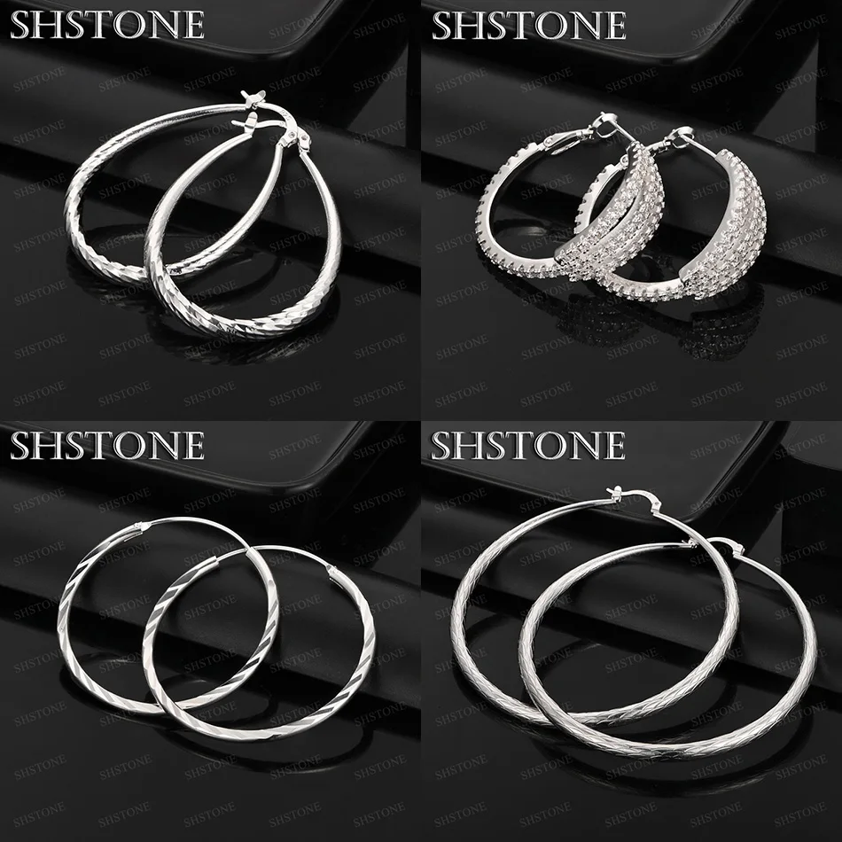 Fashion Trends 925 Sterling Silver Round Hoop Earrings Luxury Zircon Women Party Fine Jewelry Birthday Wedding Gift Accessories
Fashion Trends 925 Sterling Silver Round Hoop Earrings Luxury Zircon Women Party Fine Jewelry Birthday Wedding Gift Accessories